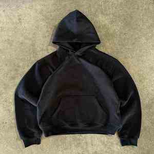 เสื้อฮู้ดดี้สตรีทแวร์ผ้าฟลีซพิมพ์ลายปักคุณภาพสูงสำหรับผู้ชาย ทรงปกติ เหมาะสำหรับฤดูหนาว เสื้อฮู้ดดี้ผู้ชายแบบเรียบ - Product Image 5