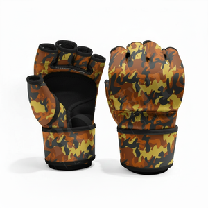 Gants de combat MMA sans doigts, tendance et élégants, 12 oz, camouflage, pour l'entraînement, le grappling et la boxe, respirants, protection des mains pour les sports - Product Image 4