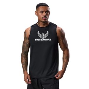 Mens <strong>Black</strong> Sleeveless Athletic Gym Tank <strong>Top</strong> Fitness Workout Shirt Muscle Fit Sportswear Training Apparel <strong>Vest</strong> - Product Image 1