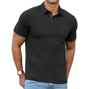 Camisas Polo de Hombre de Lujo, 100% Algodón, Corte Slim, Secado Rápido, Bordadas, Manga Corta, Tejidas, Uniformes, Antiarrugas, para Golf - Product Image 1