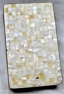 Pochette élégante en nacre vintage faite à la main |   Bouton de fermeture éclair pour sac à main en incrustations de coquillages naturels de qualité supérieure pour mariages, événements, personnalisé - Product Image 3