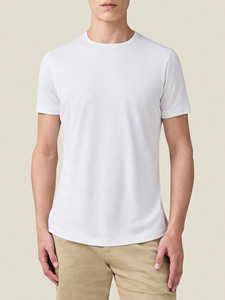 Mens <b>White</b> O Neck T Shirt Short Sleeve Regular Fit Cotton Jersey Knit Casual Solid Color Comfortable Daily Wear <b>Tee</b> Men - Product Image 1