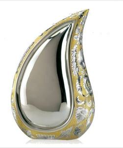 ARTESANÍA LATÓN MACIZO HERMOSA URNA DE LÁGRIMA GRABADA NIQUELADA PARA UNO AMADO CENIZAS VENTA SUPERIOR PRECIOS DISPONIBLES - Product Image 2