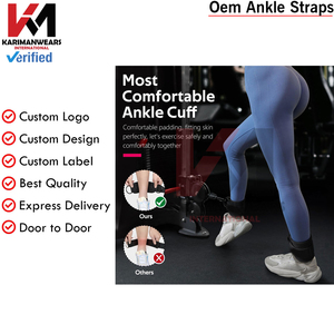 Double D Ring Ankle Strap Gym Cable Attachment Leg Workout Fitness Strap Manufacturer - Product Image 5