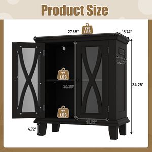 Supporto per Acquario Decorativo Stile Fattoria da 20 Galloni con Prese di Corrente (4 AC, 2 USB), Ripiani Regolabili e Imballaggio Personalizzato - Product Image 2
