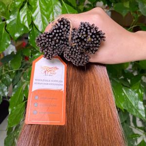 ผมต่อแบบเคเรติน I-Tip สีน้ำตาลเข้มเวียดนาม แบบซุปเปอร์ดับเบิ้ลดรอน เรมี่ เวอร์จิ้น แฮร์ คิวติเคิลเรียงเส้นเดียวกัน ผมต่อแบบฟิวชั่น - Product Image 6