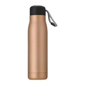 Premium Brushed Stainless Steel Water Bottle Leakproof Reusable Metal Sports Flask with Grip Rings for Gym Outdoor Travel - Product Image 3