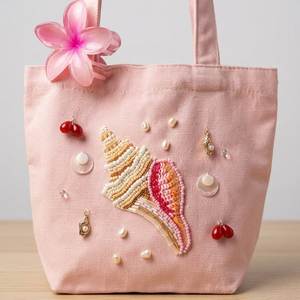 Bolso Tote Bordado con Diseño de Chile, Bolso de Hombro de Lona Hecho a Mano, Estilo Casual para Mujer, Verano - Product Image 5