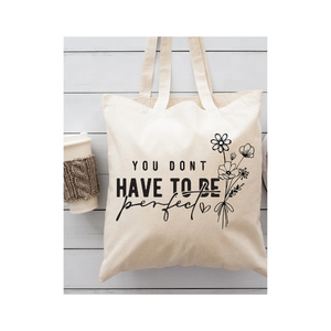 Fait à la main à séchage rapide recyclable U ne doit pas être parfait brodé personnalisé léger durable 100% coton indien fourre-tout - Product Image 1