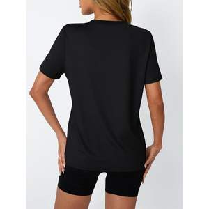 2025 2025, camisetas de Yoga atléticas de verano para mujer, camisetas de manga corta para entrenamiento, camisetas de gimnasio con estampado transpirable, ropa informal holgada - Product Image 2