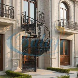 บันไดเหล็กวนกลางแจ้ง สไตล์ยุโรป ทันสมัย คุณภาพดี ทนทาน กันน้ำ - Product Image 4