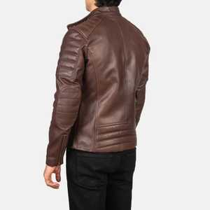 Veste en cuir pour homme personnalisée avec étiquette privée, couleurs personnalisées, impression simple et broderie. - Product Image 6