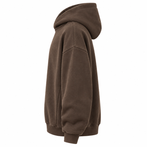 Sudadera con Capucha Oversize de Algodón Pesado con Lavado Ácido y Bordado en el Pecho Pequeño para Hombre, Estilo Urbano, Fabricante de Prendas OEM de Marca Privada - Product Image 4