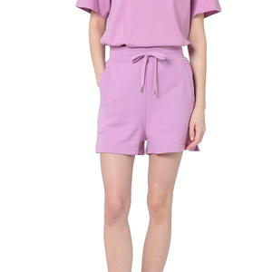 Shorts d'été écologiques respirants à taille élastique en polyester/coton, coupe classique, séchage rapide, pour femmes, vente en gros sur mesure - Product Image 1