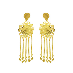 Conjunto de Joyería de Moda al por Mayor, Chapado en Oro de 14K, 18K y 24K, Diseño Turco, Conjunto de Joyería Nupcial, Collar Largo Estilo Tradicional de Dubái - Product Image 4