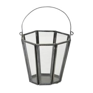 Contenedor Decorativo para Bodas con Tapa Abatible, Moderno, de Latón y Vidrio Transparente, Caja para Joyas, Terrario Geométrico de Vidrio - Product Image 6