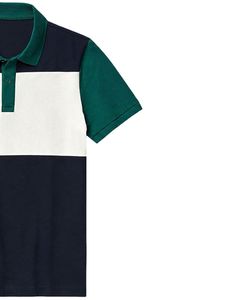 Customized Green Navy And <b>White</b> Men <b>Polo</b> Shirt Short Sleeve Casual Golf T Shirt Breathable Summer Color Block Premium Top - Product Image 5