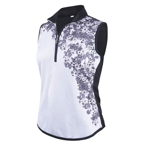 Blusa de moda con cremallera, ropa informal, fabricante de prendas de vestir de marca privada, camisa sin mangas con cremallera frontal para mujer - Product Image 4