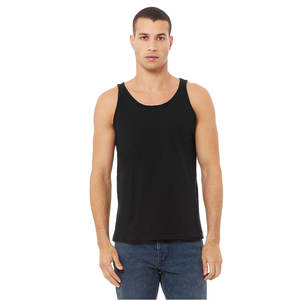 Débardeur Sportif Unisexe BELLA+CANVAS Respirant en Jersey Athlétique Gris Foncé/Noir Gris Foncé 100% Coton Airlume Peigné et Filé à Anneaux - Product Image 4