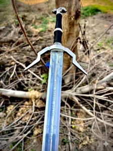 Espada de Fantasía con Hoja de Acero Inoxidable, Punta de Lanza, Borde Recto, Decorativa para Cosplay y Exhibición - Product Image 6