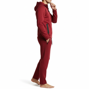 Mens Casual Tracksuit Set <b>Zip</b> <b>Up</b> Hoodie Jogger Pants Streetwear Cotton Tracksuit OEM ODM - Product Image 3
