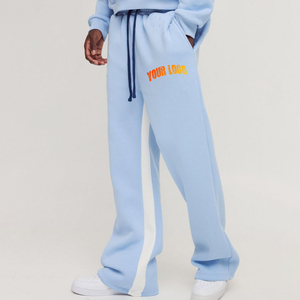 Pantalones Jogger Personalizados de Estilo Urbano para Hombre, de Felpa Francesa Gruesa con Parches, de Pierna Ancha, Holgados, Oversize, con Lavado Ácido, Ecológicos - Product Image 1