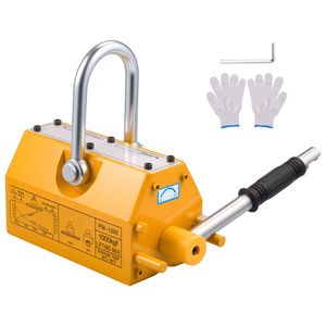 Sollevatore Magnetico Permanente al Neodimio N42 per Carichi Pesanti, Capacità di Trazione 2200 Libbre, con Maniglia di Rilascio, Gancio in Acciaio, Usato - Product Image 1