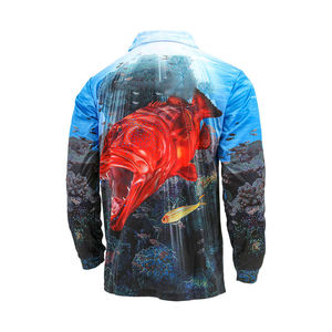 Polo de pêche unisexe personnalisé de haute qualité, 100% polyester, UPF 50, respirant, imprimé, manches courtes - Product Image 2