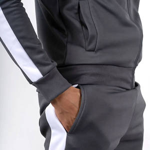 High Quality Men Colorblock Zip Up Tracksuit Long Sleeve <b>Jacket</b> and Sweatpants Set Casual Athletic Sports Suit - Product Image 6