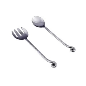 <b>Buffet</b> Service Metal Salad <b>Server</b> Set Stainless Steel Salad Serving Spoon Fork Kitchen Dining Table Use - Product Image 5