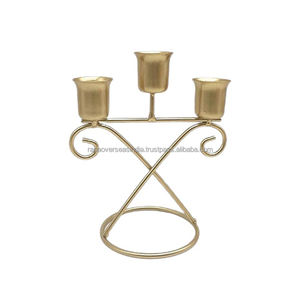 Bougeoir en métal fabriqué à la main Design classique et contemporain pour une décoration élégante pour la maison et l'événement à un prix abordable du grossiste - Product Image 1
