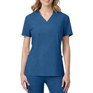 Ensemble de blouses médicales unisexes à col en V, doux, confortable et extensible, en Spandex/Polyester - Product Image 1