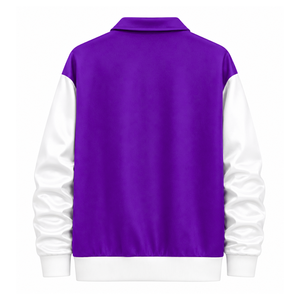 Custom NCNW Council Windbreaker embroidered logo purple & <b>white</b> Casual Style for female with polyester lining - Product Image 3