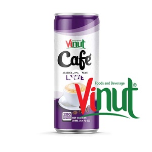 กาแฟลาเต้คุณภาพสูงบรรจุกระป๋อง 250 มล. รับผลิตแบบ OEM ODM แบรนด์ส่วนตัว เครื่องดื่มสดชื่น ผู้ผลิตเครื่องดื่ม - Product Image 2