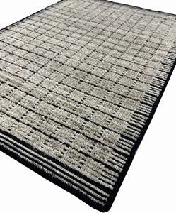 Alfombra de tejido plano de lana natural India ecológica tejida a mano personalizada diseño de cubo con respaldo de algodón para uso en el hogar - Product Image 2