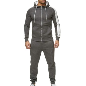 Wholesale Men Gym Fitness Wear <b>Zip</b> Up Hoodie And <b>Joggers</b> Outdoors Custom Mens Training Tracksuits - Product Image 1