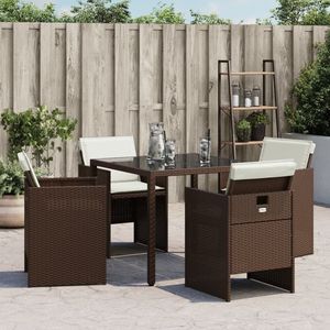 Chaise de patio pliable en polyrotin marron de taille moyenne, mobilier d'extérieur pratique - Product Image 4
