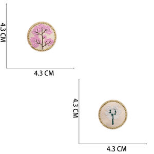 แพทช์ปักลายดอกไม้แบบรีดติดผ้า PVC ลายดอกไม้สไตล์วินเทจ รูปดาวกลม สำหรับตกแต่งเสื้อผ้า กระเป๋า DIY - Product Image 4