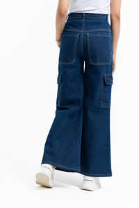 Jeans de Mezclilla para Mujer, Diseño Personalizado con Logotipo, Cintura Alta y Ajustada, Color Personalizado OEM, Bolsillos Cargo Elegantes, Corte Acampanado - Product Image 2