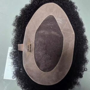 Perruque Toupet Afro 100% Cheveux Humains Indiens Remy, Ondulations Water Wave, Loose Deep Wave, Natural Wave, Bonnet Monofilament Imperméable Taz Hair BD - Product Image 1