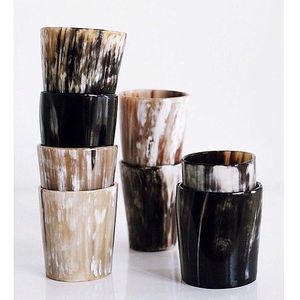 Vaisselle et articles de service modernes en corne de buffle, faits à la main, écologiques, de forme ronde, pour la décoration de la maison, article cadeau - Product Image 6