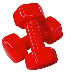Mancuernas Recubiertas de Vinilo Rojo de 2 LB, Pesas Ligeras para Fitness, Equipo de Ejercicio Unisex - Product Image 4