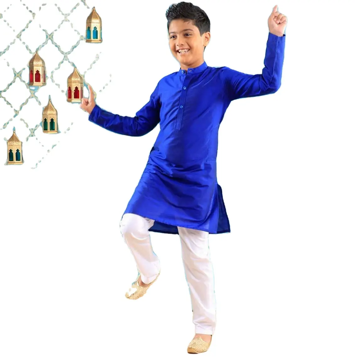 Conjunto de pijama Kurta largo y recto de manga larga, vestido de novia indio, hermosos colores simples, Conjunto de pijama Kurta de algodón para niños y niños