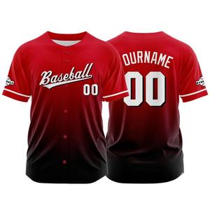 Maillot de baseball par sublimation, uniforme d'équipe, entièrement boutonné, logo personnalisé, nom et numéro, fournisseur OEM, marché américain - Product Image 1