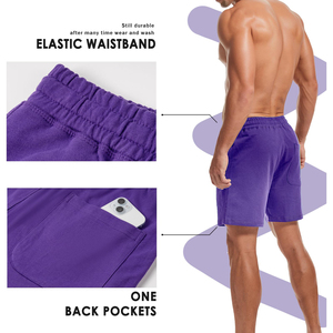 กางเกงขาสั้นเทอร์รี่คุณภาพสูงสำหรับผู้ชาย แห้งเร็ว ยืดหยุ่นได้ เหมาะสำหรับเล่นกีฬา พร้อมดีไซน์ OEM บรรจุภัณฑ์แบบกำหนดเอง กางเกงขาสั้นเทอร์รี่แบบยูนิเซ็กซ์สำหรับผู้ชาย - Product Image 3