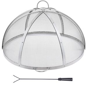 Copertura per Anello Braciere da Esterno da 40 Pollici di Diametro, Facile da Aprire, in Acciaio Inossidabile, Accessori per Scintille per Braciere, Accessori per Set Caminetto - Product Image 1