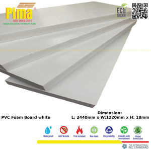 Hoja de tablero de espuma de PVC WPC blanca 0,6G/cm3 Densidad 10mm Espesor Paneles de pared interiores y exteriores Tableros publicitarios - Product Image 3