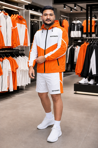 REXFIT SPORTS 2026 Conjunto Deportivo Personalizado al por Mayor para Hombre, Chaqueta Cortavientos de Nailon y Pantalones Cortos, Chándal con Capucha en Bloques de Color para Entrenamiento en el Gimnasio - Product Image 4
