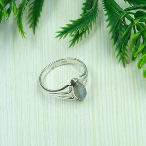 Bague en labradorite bleue naturelle, argent sterling 925, bague artisanale en pierre précieuse, cabochon ovale, bijou statement pour femmes, vente en gros - Product Image 6