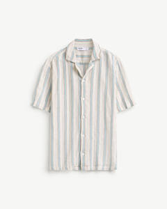 Chemise d'automne pour homme à manches courtes, unie, respirante, ajustée, décontractée, à col rabattu, en tricot de coton et polyester imprimé, avec un seul bouton - Product Image 1